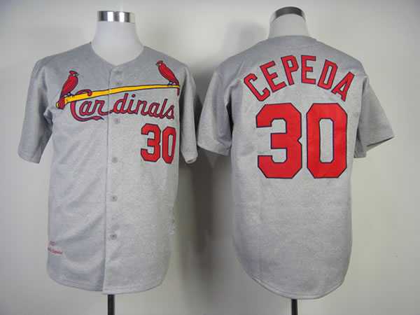 St.Louis Cardinals #30 Orlando Cepeda Gray Wollens Mitchell And Ness Throwback 1967 Stitched MLB Jersey Sanguo,We sell and wholesale St.Louis Cardinals #30 Orlando Cepeda Gray Wollens Mitchell And Ness Throwback 1967 Stitched MLB Jersey Sanguo on line form chian!